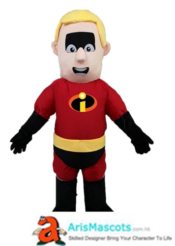 Adult Size Lovely Mr Incredible Mascot Costume Cartoon Character Costumes for Kids Birthday Party Full Body Plush SUit