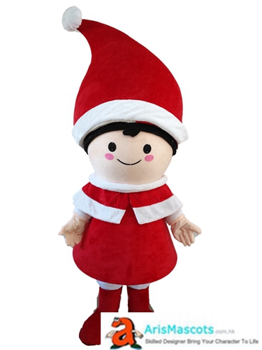 Funny Mascot Boy Costume for Christmas Cartoon Character Costumes for Kids Birthday Party Mascots Design Company Arismascots