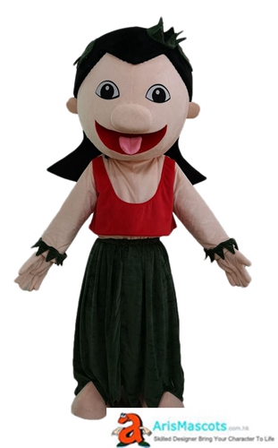 Lovley  Lilo Pelekai Mascot Costume Cartoon Character Fancy Dress for Events and Festivals Full Body Plush Fursuit