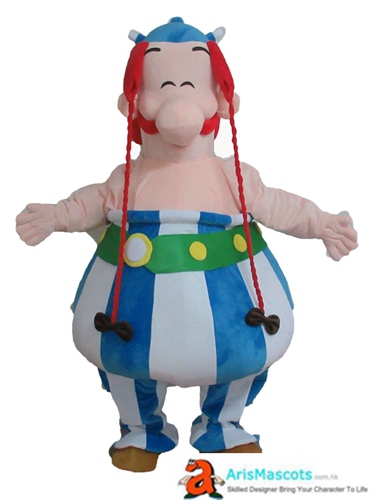 Adult Fancy  Asterix Obelix Mascot Costume Cartoon Mascot Character Costumes for Party Custom Mascots Design