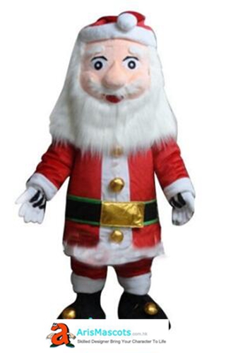Adult Size Fancy Santa Clause  Mascot Costume Christmas  Outfits Deguisement Mascotte Custom Mascots Arismascots Professional Team Mascot Maker