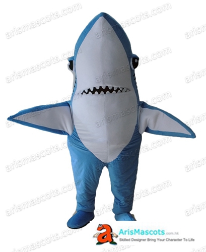 Adult Shark Mascot Costume Ocean Animal Mascot Custom Team Mascots Sports Mascot Costume Desuisement Mascotte Character Design Company ArisMascot