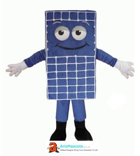 Adult Fancy Solar Panel Mascot Costume Full Body Plush Fursuit for Marketing Buy Mascots Online Custom Mascot Costumes
