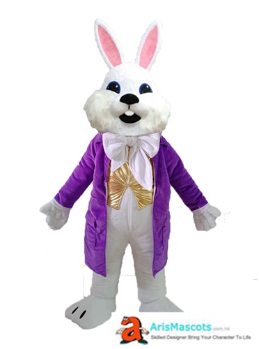 Full Mascot Costume Easter Bunny Rabbit Suit Adult Size Fancy Dress for Events Adults Easter Bunny Outfit