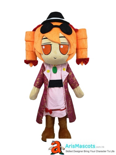Lovely Yuru Girl Mascot Costume Full Body Adult Size Fancy Dress Plush Fursuit Carnival Costumes Cosplay Yuru Outfit