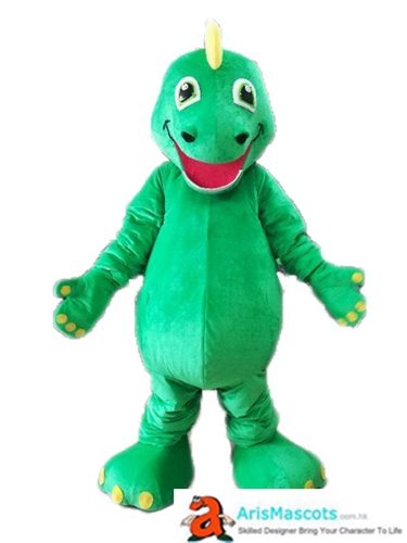 Full Body Lovley Green Mascot Dinosaur Costume Plush Fursuit Carnival Costumes Animal Mascots for Party