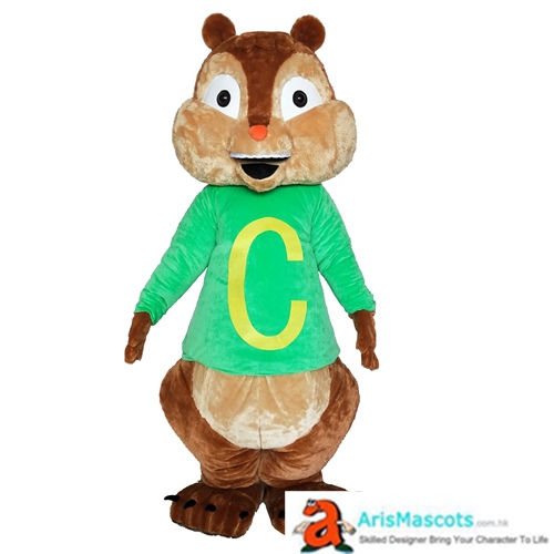 Adult Fancy Alvin and the Chipmunks Costumes for Sale Cartoon Mascot Costumes for Birthday Party Mascotte Mascota