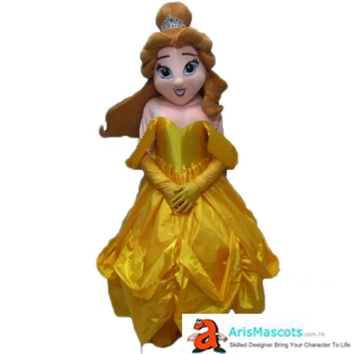 Fancy Princess Belle Mascot Adult Costume Disney Princess Character Costumes Party Funny Mascot Costumes