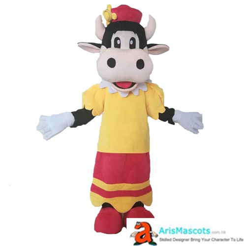 Lovely Carabelle Cow Mascot Costume Adult Funny Cartoon Character Costumes for Party Mascots Deguisement
