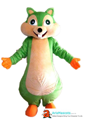 Adult Fancy Green Squirrel Mascot Costume Custom Animal Mascots for Advertising Mascots Sport  Deguisement Mascotte Quality Mascot Maker Arismascots