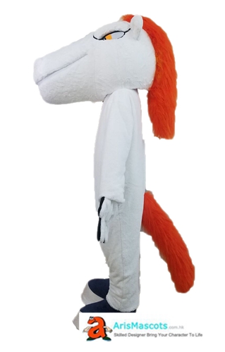 White Horse Adult Mascot suit Custom Animal Mascots for Advertising Mascots Sport  Deguisement Mascotte Quality Mascot Maker Arismascots