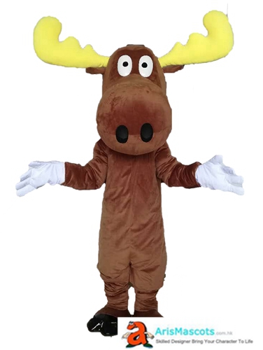 Adult Size Fancy Moose Mascot Costume Christmas  Outfits for Sale Holiday Mascots Carnival Dress Custom Mascot Costumes ArisMascots