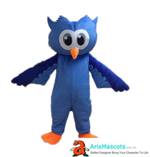 Adult Size Fancy Blue Owl mascot costume Buy Mascots Online Custom Mascot Costumes Animal Mascots Sports Mascot Team Birds Fancy Dress for Festival