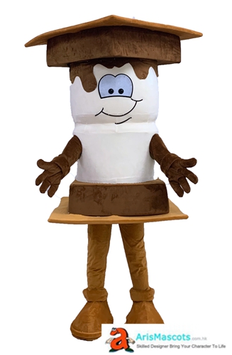 Adult Size Smores Cookie Mascot Costume Food and Vegetable Mascot Custom Mascot Costumes Advertising mascots