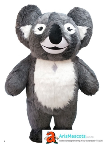 2m/2.6m/3m Huge Inflatable Koala Costume Big Round Koala Blow Up Suit Adult Size Full Body Plush Mascot