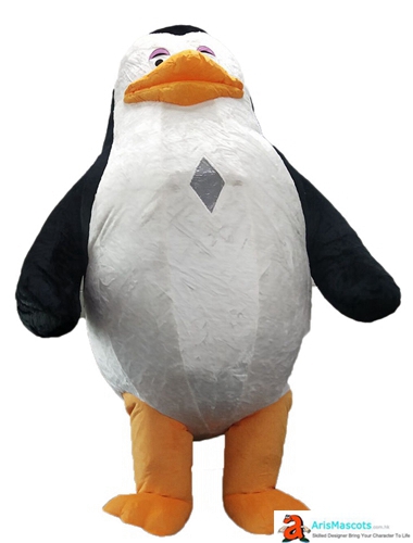 2m/2.6m/3m Giant Inflatable Penguin Costume Full Body Plush Suit Madagascar Penguin Blow Up Fancy Dress for Events