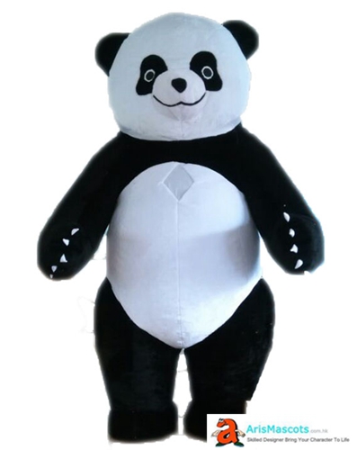 2m/2.6m/3m Giant Size Inflatable Panda Costume Full Body Mascot Plush Suit Panda Blow up Fancy Dress Carnival Costumes