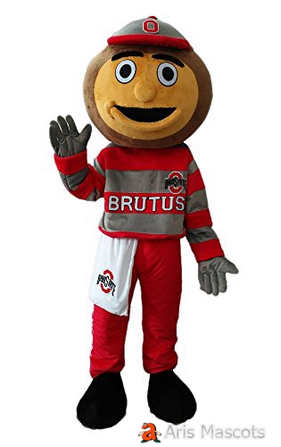 Adult Size Ohio Buckeyes Brutus Mascot Costume Full Body Plush Suit Sports Team Fancy Dress Custom Made Mascots