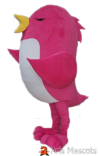 Pink and White Girl Tweety Bird Costume Adult Full Mascot Suit Birds Mascots
