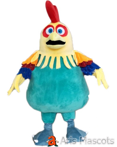 Colorful Foam Giant Chicken Mascot Costume Adult Full Rooster Fancy Dress up For Stage Entertainment