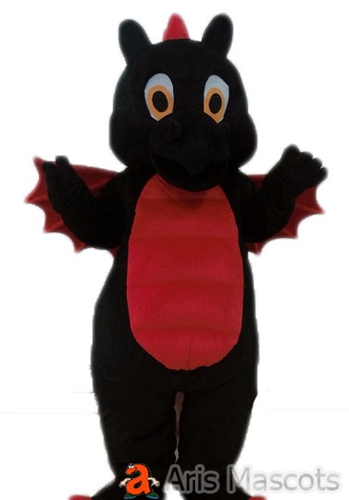 Black and Red Dinosaur Costume Adult Foam Mascot Outfit Full Fancy Dress for Event Animal Mascots for School