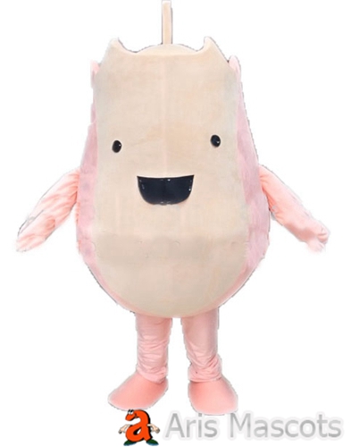 Pink Pear Costume Adult Full Mascot Outfit Big Smile Cute Fruits Mascots for Carnival Event