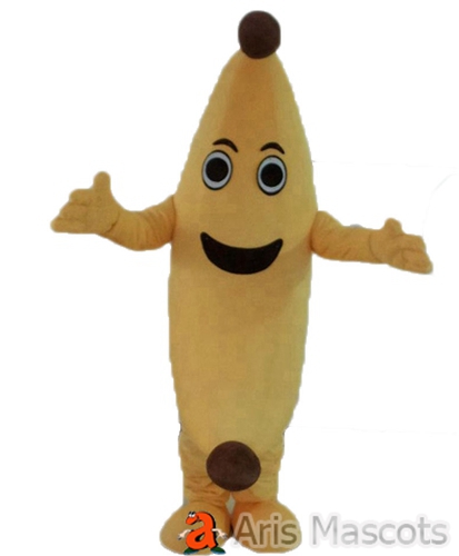 Banana Mascot Costume Adult Full Dress Up Mascots Fruits for Outdoor Events