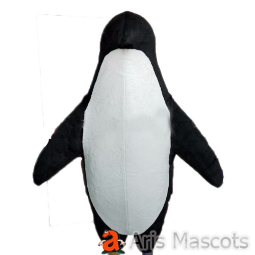 Black and White Giant Foam Penguin Costume Adult Full Mascot Fancy Dress Up for Stages and Theaters