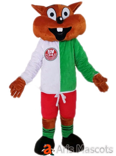 Adult Squirrel Fancy Dress Cute Squirrel Mascot Costume with Jersey outfit for Event