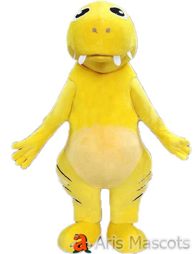 Funny Yellow Dinosaur Mascot Costume - Disguise Stuffed DInosaur Suit-Custom Made Mascots