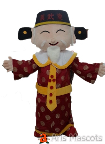 God of Fortune Mascot Costume for New Year Holiday Mascots Custom People Mascot Outfits for Sale