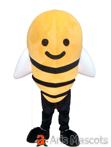 Funny Honey BeeMascot Costume-Insect Mascots for Brand Marketing-Full Body Bee Fancy Dress