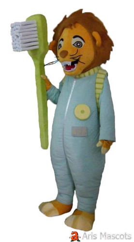 Lion Mascot Costume with Toothbrush, Buy Lion Fancy Dress online
