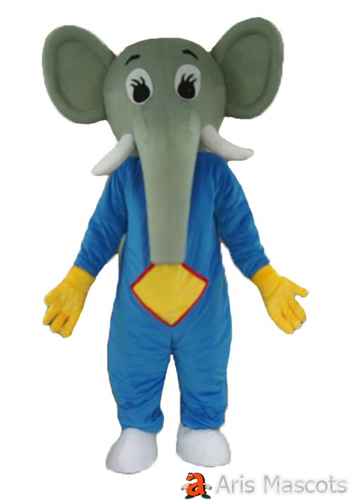 Foam Big Head Elephant Mascot Costume for Sale, Receive as Displayed