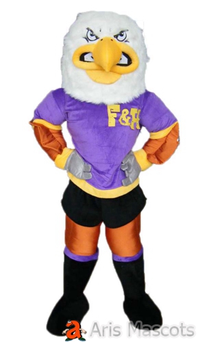 Hawk Cosplay Mascot Eagle Costume with Jersey , Dress of Muscle Eagle Fancy Outfit for Event Mascotte