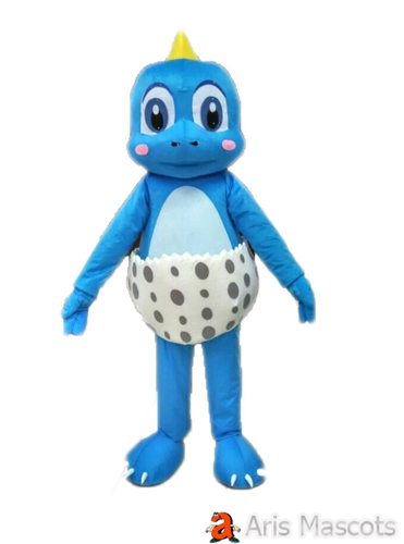 Blue Baby Dinosaur Costume Adult Full Mascot Big Eyes Boy Dinosaur Fancy Dress
