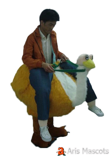 Riding Ostrich Costume for Parades Funny Ostrich Ride Mascot for Event