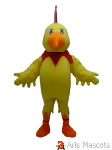 Mascot Chicken Costume Adult Yellow Hen Full Body Fancy Dress up