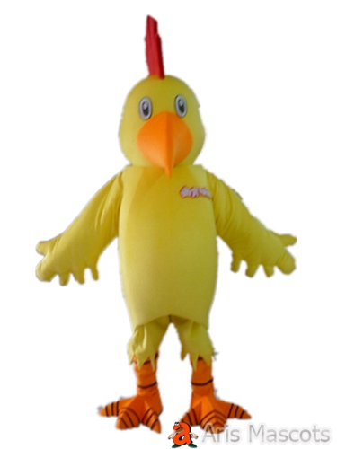 Mascot Hen Costume Yellow Chicken Adult Suit