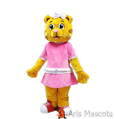 Lovely Girl Daniel Tiger Costume with Pink Dress