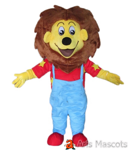 Mascot Big Head Lion Costume, Smile Lion Fancy Dress