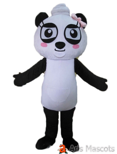 Panda Mascot Black and White, Adult Panda Costume