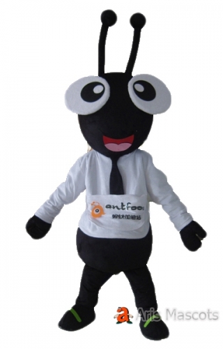 Big Eyes Black Ant Adult Fancy Dress, Full Body Ant Mascot Costume