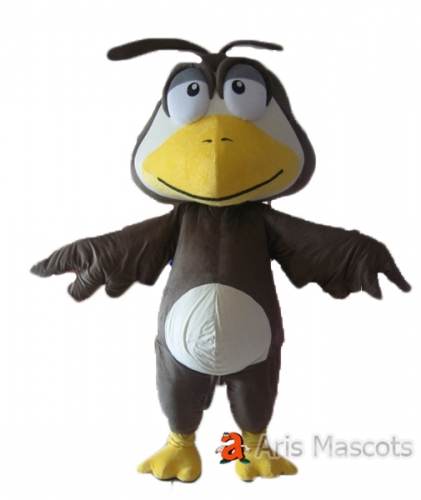 Gray and White Eagle Mascot Costume for Sale, Cosplay Eagle Adult Suit