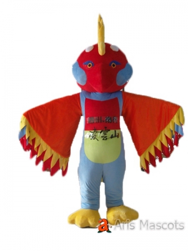 Rainbow Color Parrot Costume Adult Mascot Outfit for Sale, Bird Mascots for Event
