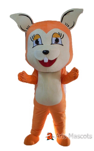Mascot Squirrel Costume, Smile Squirrel Fancy Dress with Big Smile