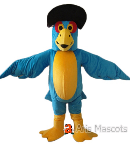 Blue and Yellow Mascot Parrot Costume with Hat, Disguise Parrot  Fancy Dress