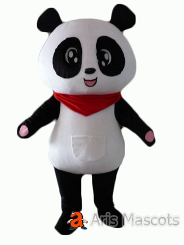 Mascot panda white black - Costume panda Adult Suit