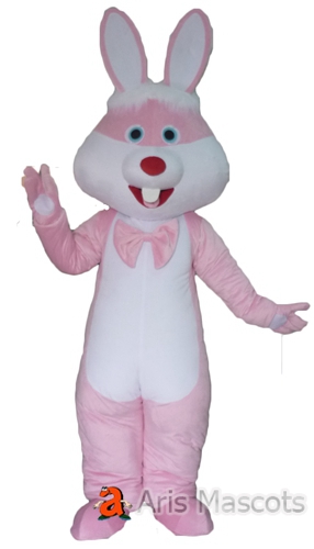 Lovely Pink and White Rabbit Bunny Adult Suit for Event Party, Bunny Rabbit Costume for Adults
