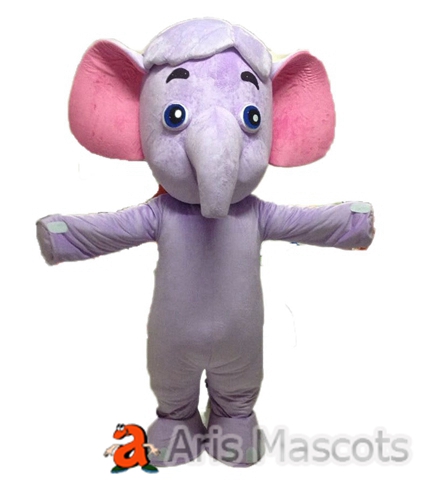Purple Elephant Mascot Costume for Sports Team, Professional Mascots  Elephant